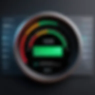 Performance metrics displayed on a digital screen