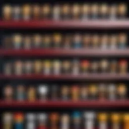 Ted Funko Pop collectibles displayed in an artistic arrangement