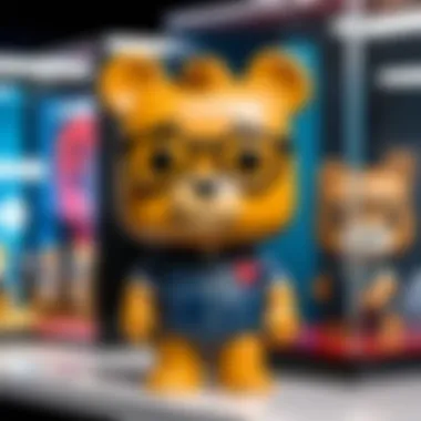 Ted Funko Pop in a Display Case A well-maintained Ted Funko Pop figure in a display case