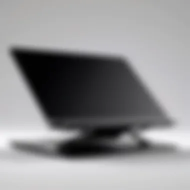 Elevated Laptop for Enhanced Viewing Comfort A sleek portable laptop stand elevating a laptop