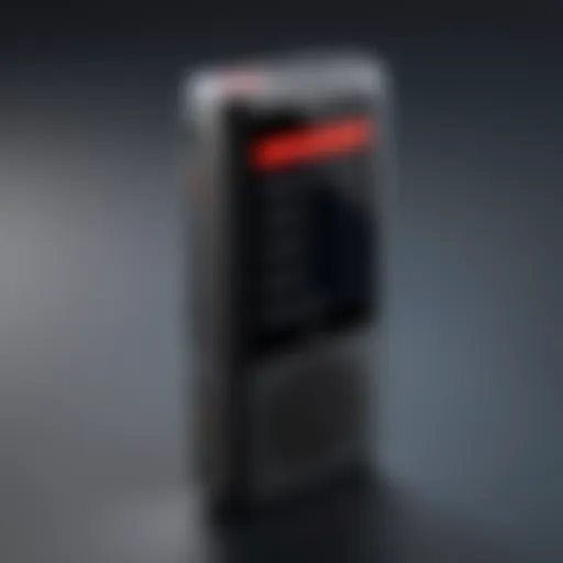 A sleek voice recorder box with advanced features