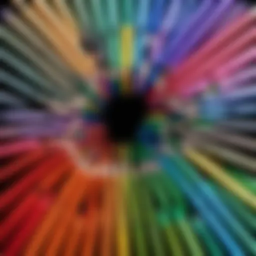 A vibrant display of Crayola crayons showcasing an array of colors.