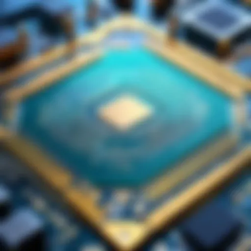 A close-up view of advanced microchips highlighting intricate circuitry