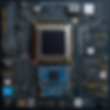 A detailed infographic illustrating the interaction between hardware and software