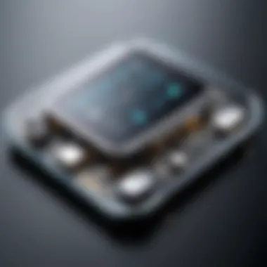 Showcasing Innovative Gadget Design An innovative gadget showcasing a sleek design and cutting-edge technology