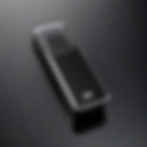 Detailed view of a WD USB drive showcasing its sleek design