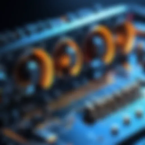 Schematic representation of a bandpass filter circuit used in FM broadcasting.