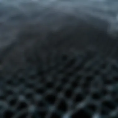 Close-up view of various materials for gazebo netting
