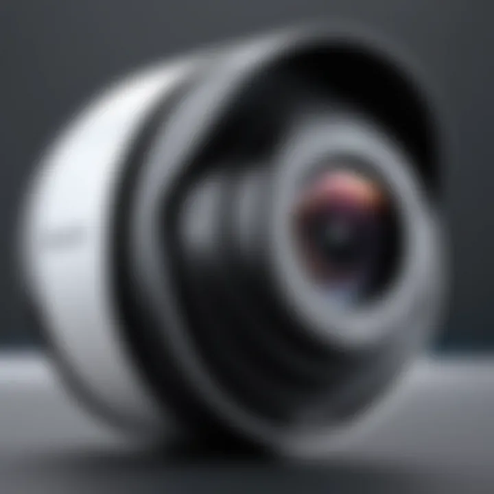 Close-up view of the Goowls 1080p camera lens and features