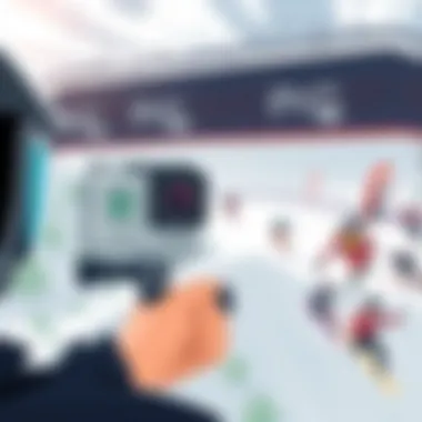 A GoPro capturing action shots during an extreme sport event