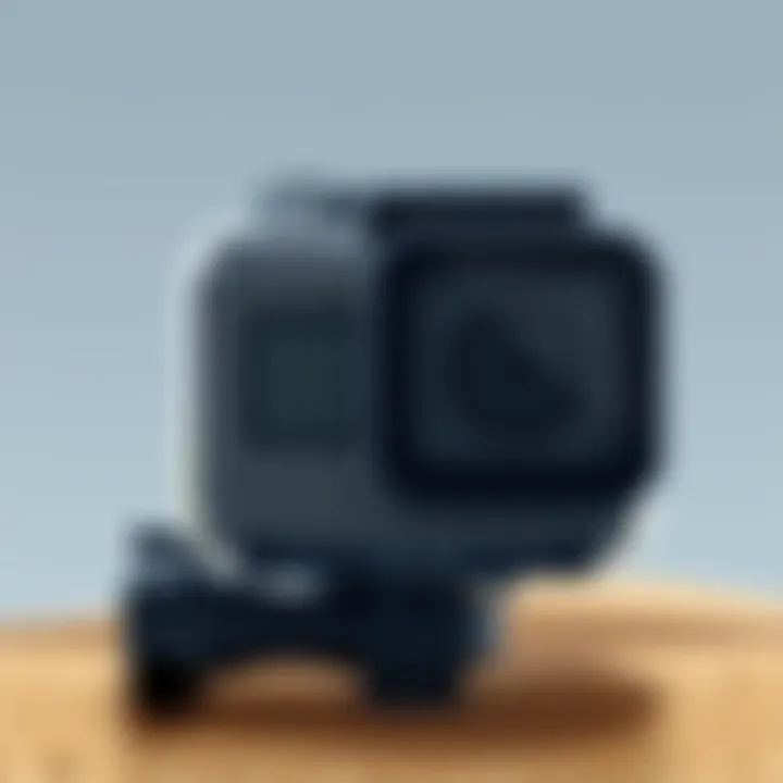 Close-up of GoPro waterproof casing highlighting its robust design