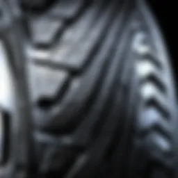Close-up view of Haida tire tread pattern