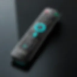 Hisense Android TV remote control on a sleek surface