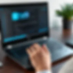 User engaging with the HP Accessories Finder tool on a laptop.