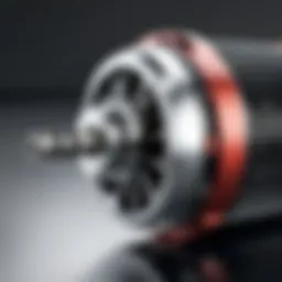 Detailed view of a Hyper Tough sander motor showcasing its components.