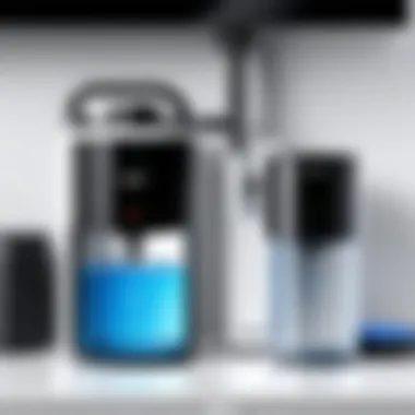 Diagram illustrating the installation of the water filter