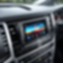 iPod connected to a car stereo system via USB adapter