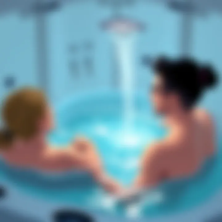 Hydrotherapy Experience in Intex Pure Spa 75 Users enjoying hydrotherapy in the Intex Pure Spa 75