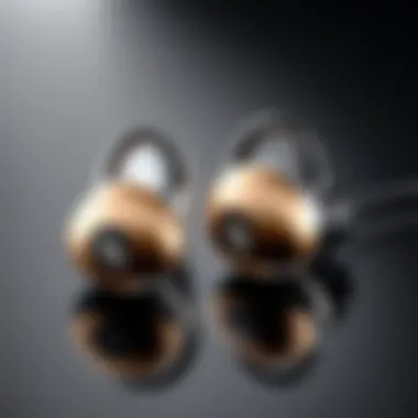 Sleek Design of IQ Sound Earbuds Elegant design of IQ Sound Earbuds showcasing their sleek form factor