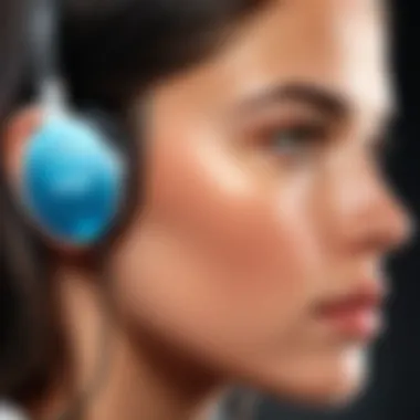 User engaging with IQ Sound Earbuds in a real-world scenario