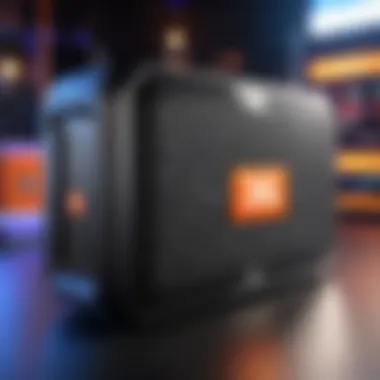 JBL PartyBox Go Delivering Sound Quality at an Outdoor Event JBL PartyBox Go in an outdoor party setting demonstrating sound quality