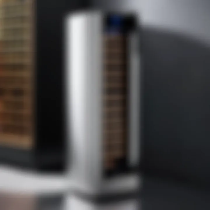 Elegant Lanbo wine cooler showcasing its sleek design