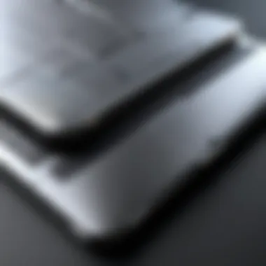 Close-up of different materials used in laptop cases