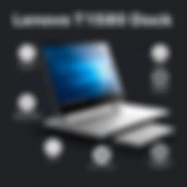 Detailed Design of Lenovo T580 Dock Close-up view of Lenovo T580 Dock's design and features