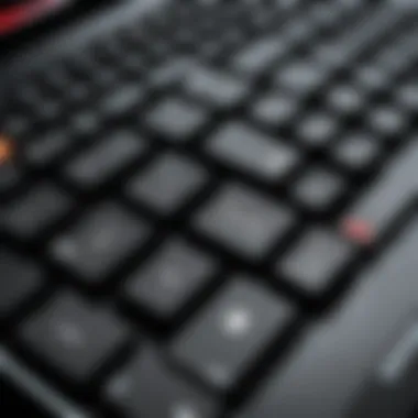 Lenovo ThinkPad keyboard featuring ergonomic layout and feedback