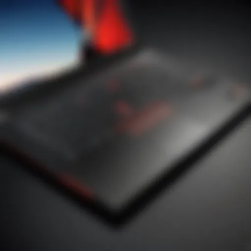 Front view of Lenovo ThinkPad showcasing its sleek design