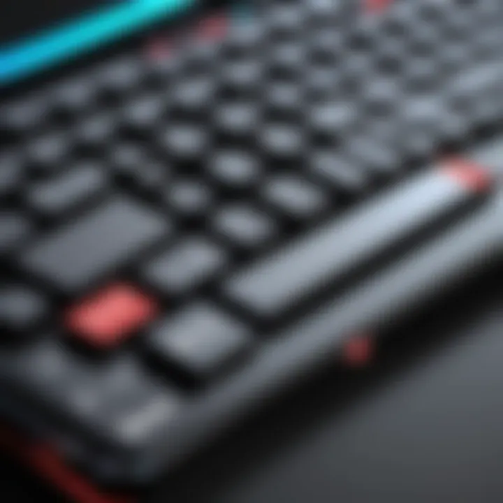 Illustration demonstrating the functionality of the Lenovo ThinkPad keyboard cover with highlighted features.