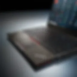 Close-up of Lenovo ThinkPad showcasing sleek design and robust build quality