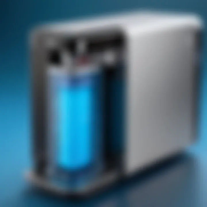 Diagram illustrating the function of a water filter bypass plug