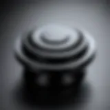 Detailed view of Liberty Harmon Knob showcasing its flat black finish