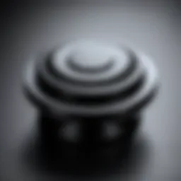 Detailed view of Liberty Harmon Knob showcasing its flat black finish