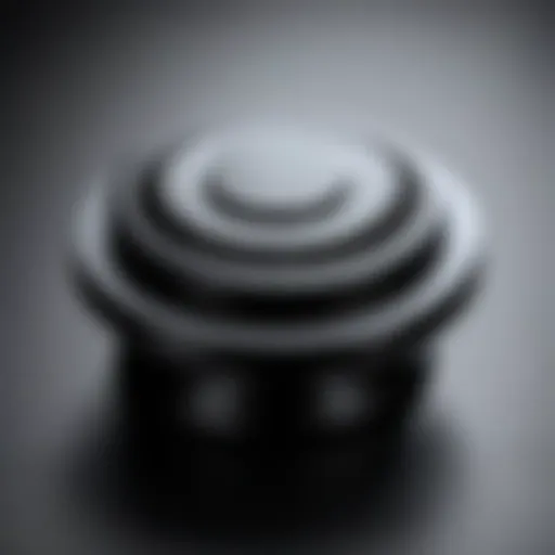 Detailed view of Liberty Harmon Knob showcasing its flat black finish