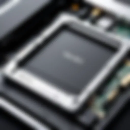 Close-up view of a Sony Vaio laptop hard drive compartment