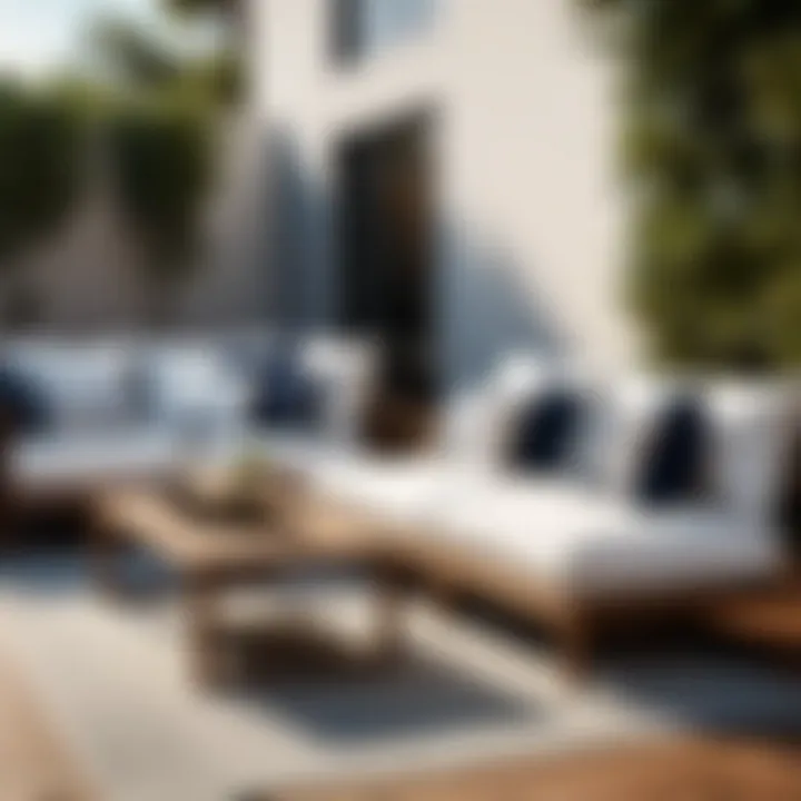 Stylish outdoor setting featuring Majestic Home Goods pillows