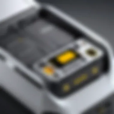 Mavic Mini Battery and Charging Ports Close-up of a Mavic Mini battery and charging ports