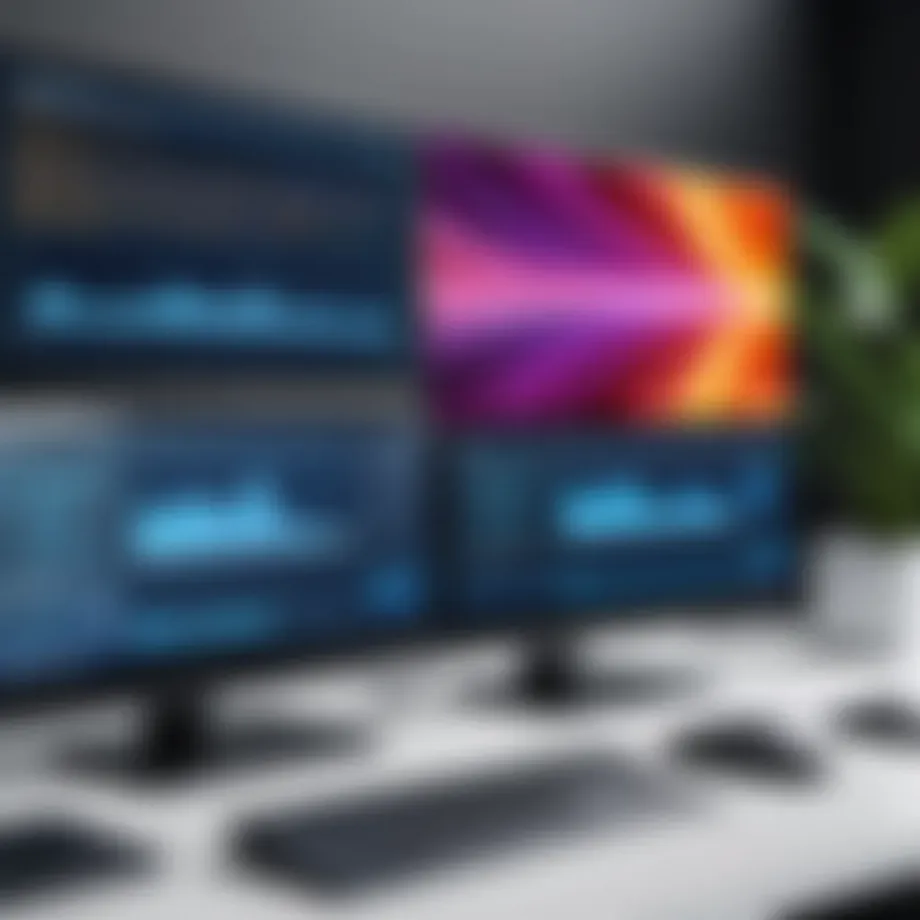 Dual monitor setup enhancing productivity