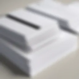 Stylish white pocket folders arranged neatly on a desk