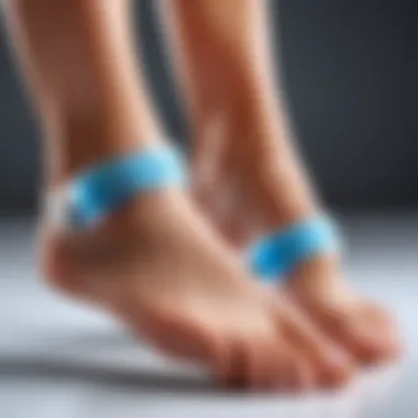 Application of Replacement Rollers in Foot Care User demonstrating the application of micro pedi replacement rollers for foot care.