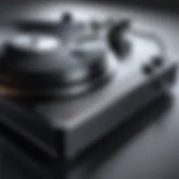 Elegant multi record player turntable showcasing modern design and features