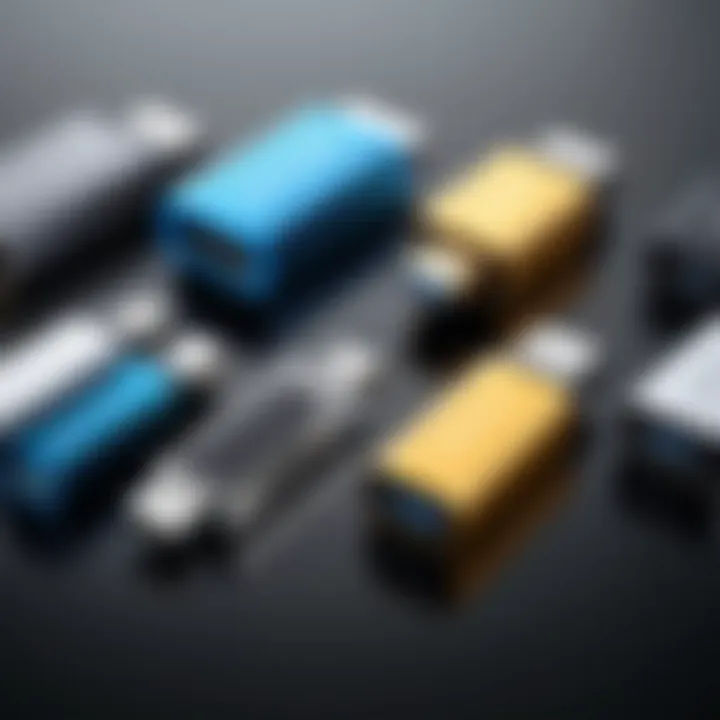 Comparison chart of USB types and their data transfer rates