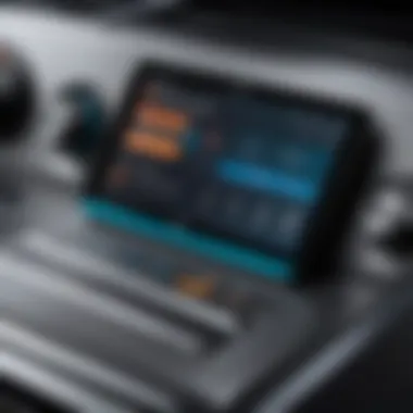 Close-up of the control panel highlighting innovative features