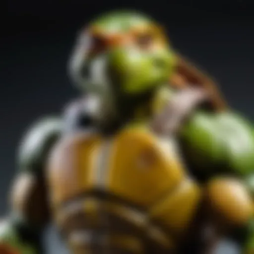 Detailed view of a Ninja Turtle SH Figuarts figure showcasing craftsmanship