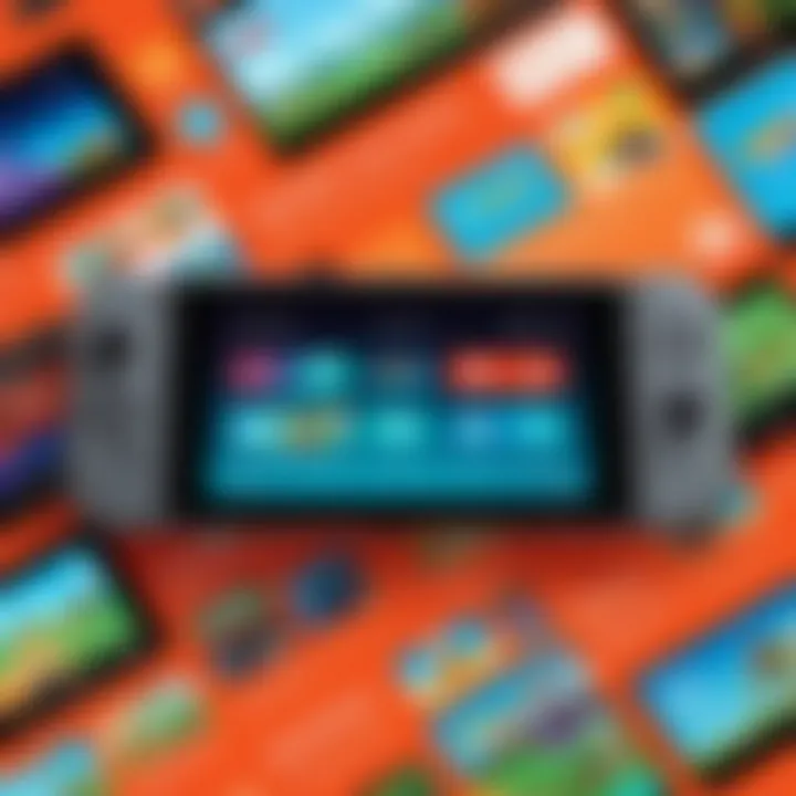 Illustration of the Nintendo eShop interface