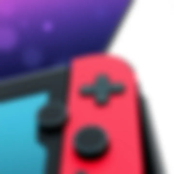 Close-up of Nintendo Switch OLED features and controls