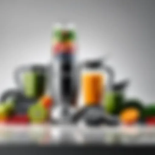 Components of the Nutribullet System laid out on a countertop