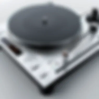 Technical Specifications of Onkyo Turntables Close-up of Onkyo turntable components highlighting technical specifications